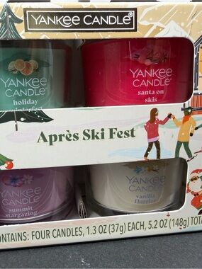 Yankee Candle Après Ski Fest Gift Box - 4 Mini Jar 1.3 OZ Candles